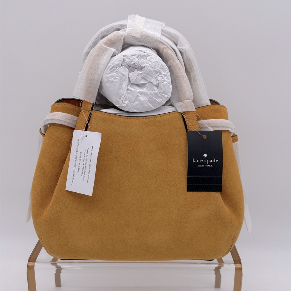 Kate Spade Dumpling Suede Small Satchel Squash Blossom - Picture 2 of 16